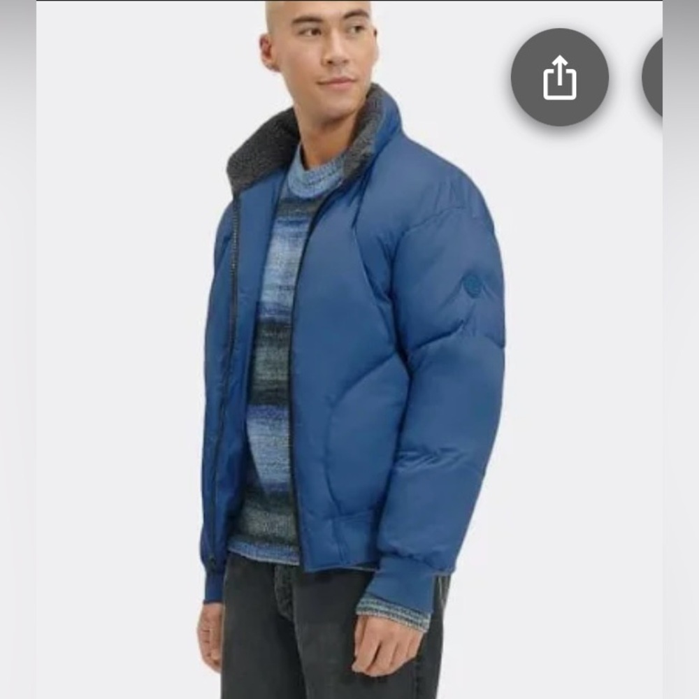 UGG Damion Sherpa Jacket pre owned men’s medium - Picture 3 of 16